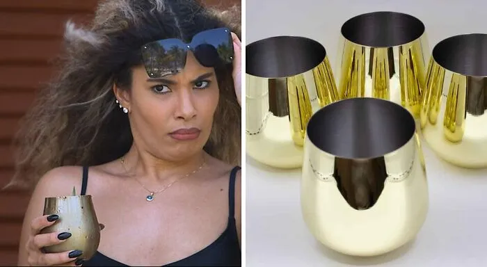Illuminate Your Dining Experience With <span Style="Font:inherit;color:#d74b1f;"> Wills And Elm</Span> Stemless Stainless Steel Golden Wine Glasses