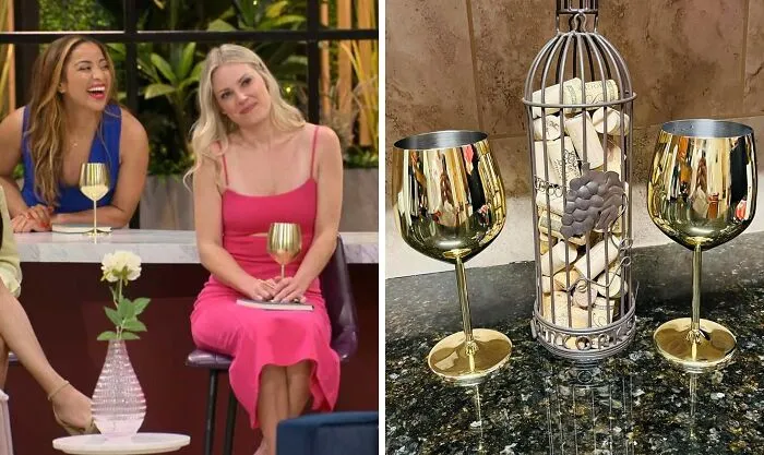 Sip In Style With <span Style="Font:inherit;color:#d74b1f;"> Arora Stainless Steel Wine Glass</Span>: Set Of 2 Gold Glasses For Exquisite Moments!