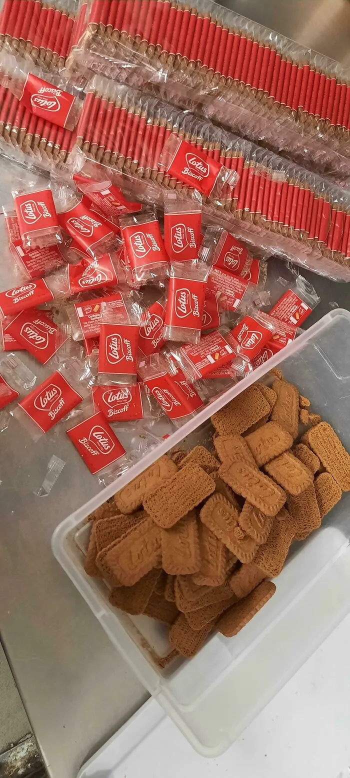 My Chef Saved $2.50/300 Units If They Come Individually Wrapped. So I Spent The First Hour Of My Shift Unwrapping Them