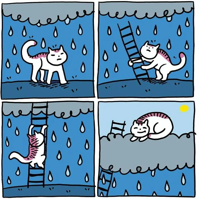 "I Think Everyone Loves Cats": 28 Adorable Comics By Rob Van Barneveld (New Pics)