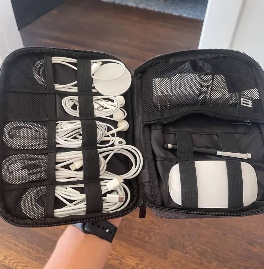 Techtravel Bliss: <span Style="Font:inherit;color:#d74b1f;"> Electronics Organizer </Span>– Your Essential Companion For Tangle-Free Tech On The Go!
