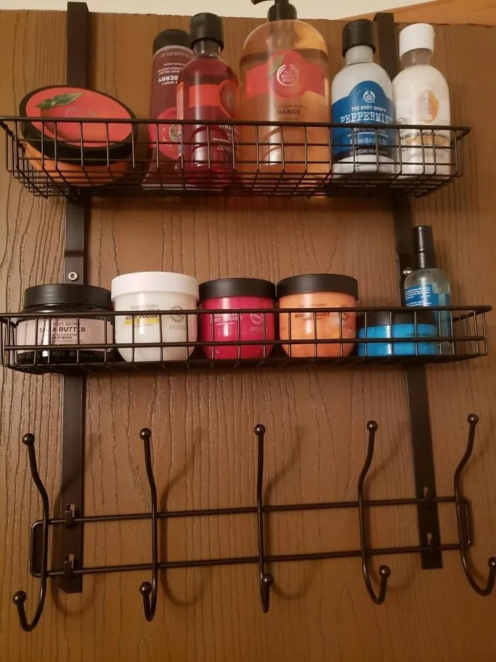 Hooked On Organization: Max Out Space With The Door <span Style="Font:inherit;color:#d74b1f;"> 5 Hook Shelf</Span>!