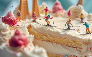 Enchanting Micro-Adventures: 10 Images That I Created With AI Of A Giant Food Galaxy