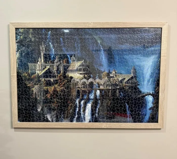 A Journey To Middle-Earth: <span Style="Font:inherit;color:#d74b1f;"> 1000 Pieces Of Waterfall Town, Inspired By Rivendell Valley, </Span> From Lord Of The Rings