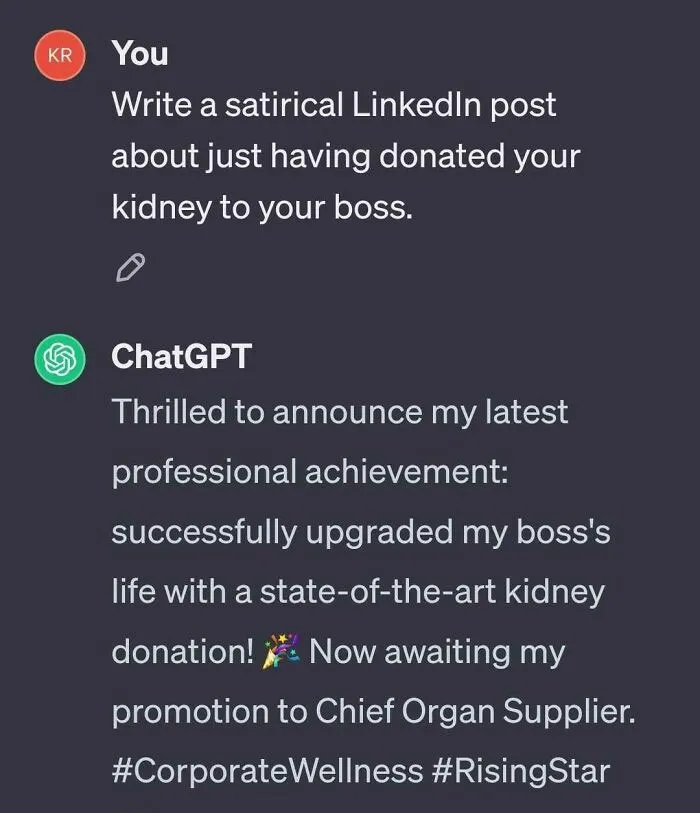 Devastating News. I Put This Prompt Into Chatgpt And Ai Is Unfortunately Taking The Job Of This Group