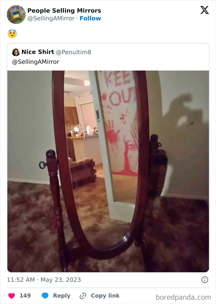 This Page Shares Pics Of People Trying To Sell Mirrors, And It's Comedy Gold (40 New Pics)