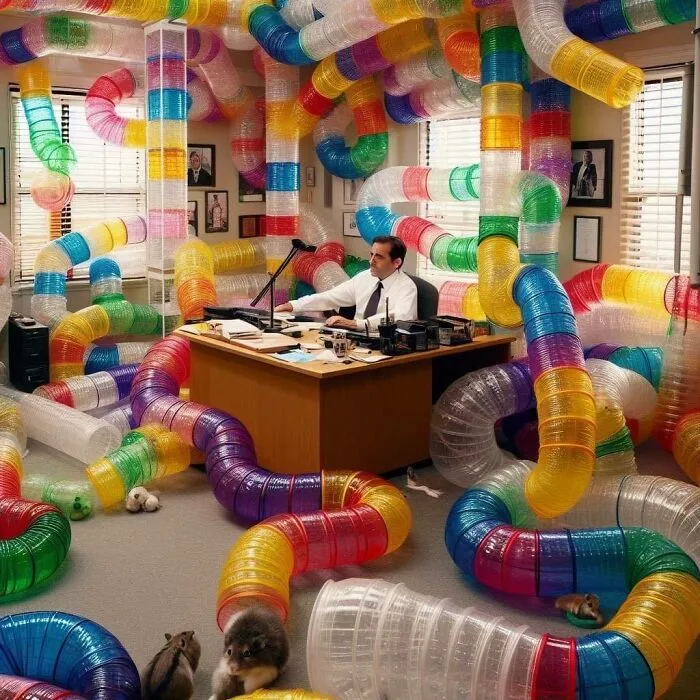 They Couldn't Stop Michael Scott From Creating A Hamster Town In The Office