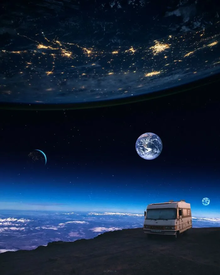 Artist LFHCS Crafts Spectacular Landscapes Where Earth Meets The Universe (39 Pics)