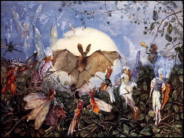 Fairy Hordes Attacking A Bat