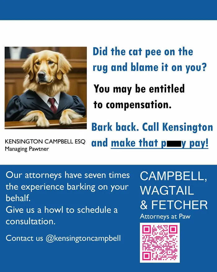 11 Parody Ads For All The Dogs Seeking Attorney Services By Kensington Campbell