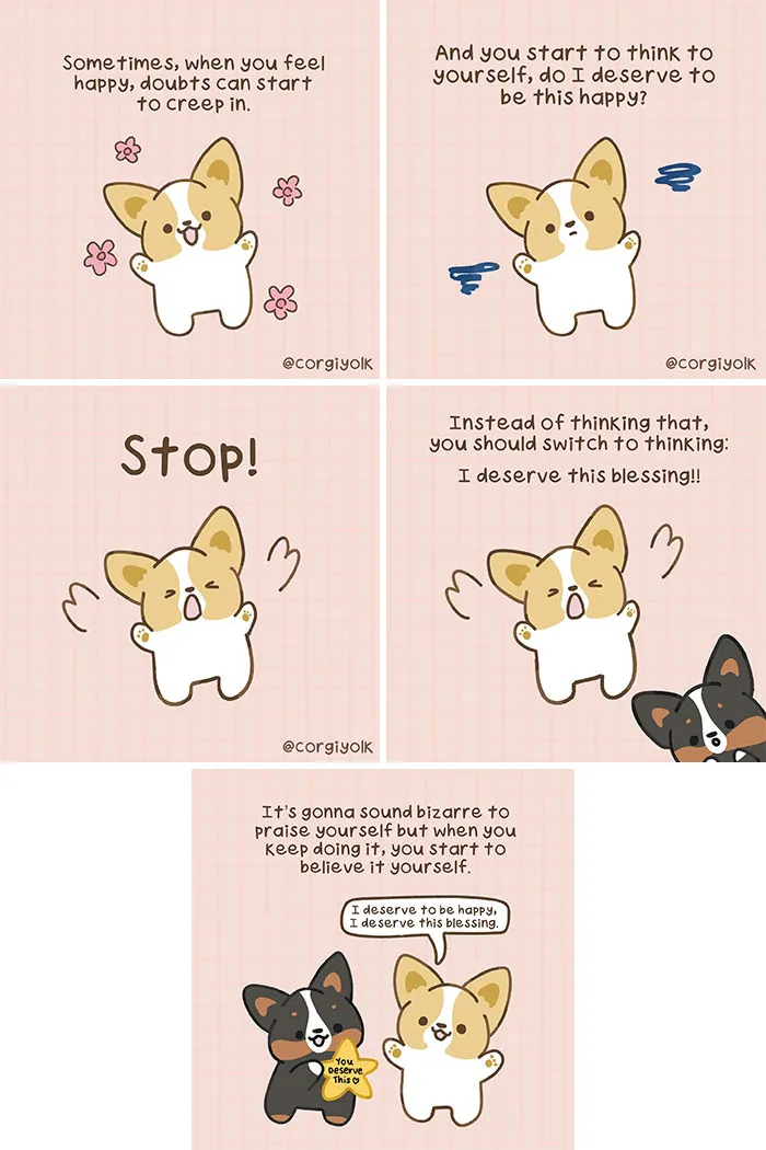 26 Wholesome Comics By Sonia Yeo, Starring A Playful Corgi And Its Furry Companions