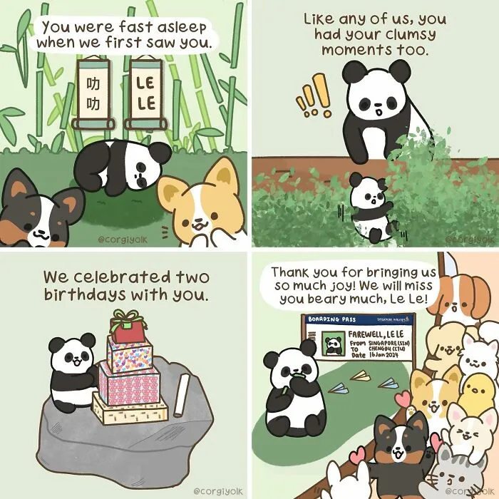 26 Wholesome Comics By Sonia Yeo, Starring A Playful Corgi And Its Furry Companions