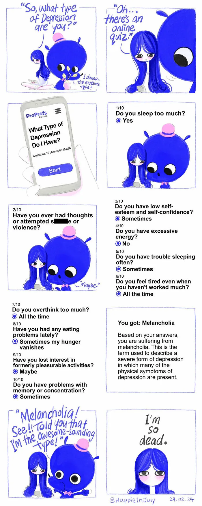 My Comic About A Girl And Her Depression Showcases How They Learn To Live With Each Other (18 Pics)
