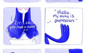 My Comic About A Girl And Her Depression Showcases How They Learn To Live With Each Other (18 Pics)