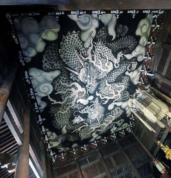 Kyoto Temple Ceiling Art