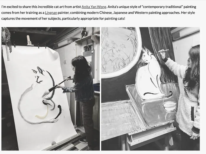 Portrait Of Asian American Cat Painter Anita Yan Wong Featured On Hauspanther.com