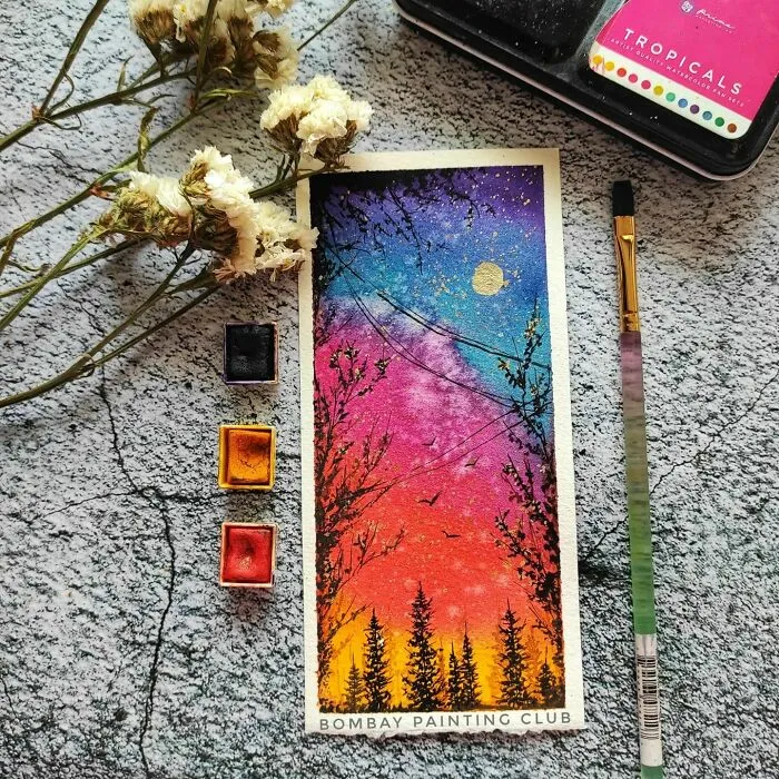 Using Gouache, Watercolor, And Acrylics This Artist Creates Stunning Landscape Paintings, And Here Are 72 Of The Best Ones