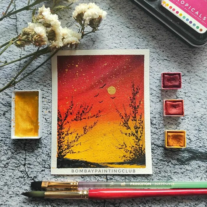 Using Gouache, Watercolor, And Acrylics This Artist Creates Stunning Landscape Paintings, And Here Are 72 Of The Best Ones