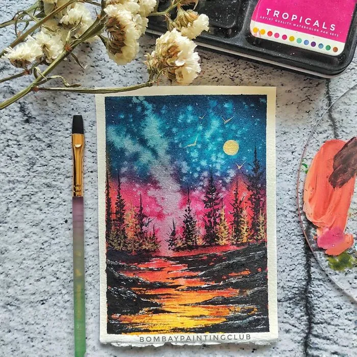 Using Gouache, Watercolor, And Acrylics This Artist Creates Stunning Landscape Paintings, And Here Are 72 Of The Best Ones