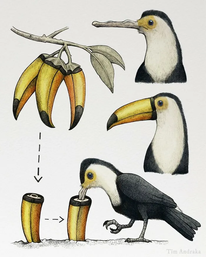 30 Nonsensical Scientific Illustrations Of Wildlife By Tim Andraka