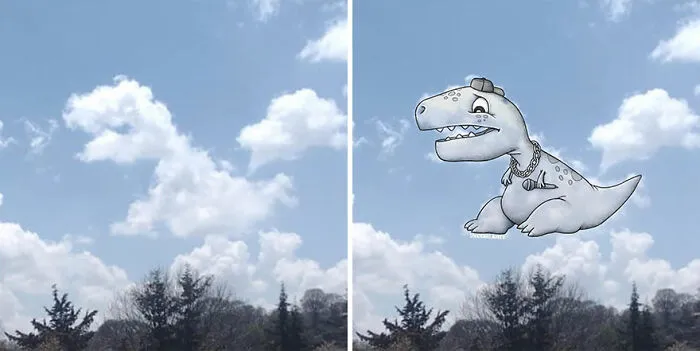 This Artist Creates Fun Illustrations On Pictures Of Clouds (35 New Pics)