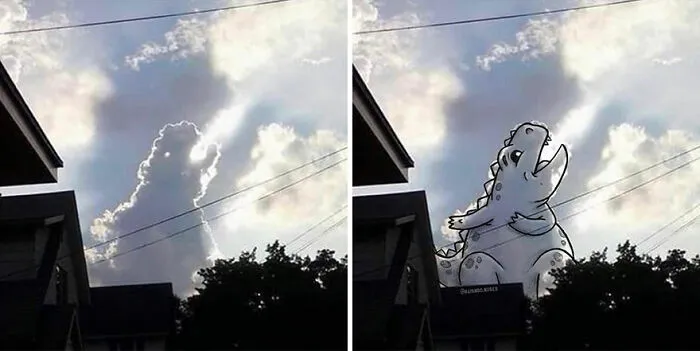This Artist Creates Fun Illustrations On Pictures Of Clouds (35 New Pics)