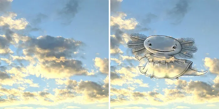 This Artist Creates Fun Illustrations On Pictures Of Clouds (35 New Pics)