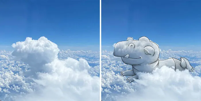 This Artist Creates Fun Illustrations On Pictures Of Clouds (35 New Pics)