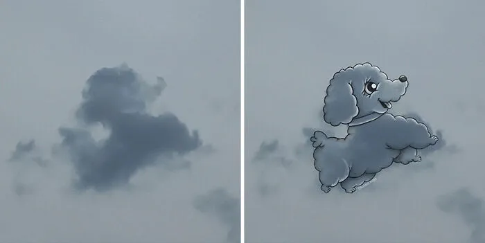 This Artist Creates Fun Illustrations On Pictures Of Clouds (35 New Pics)