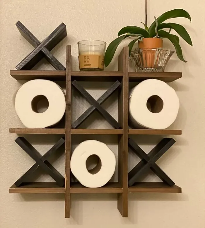 Tic Tac Toe Toilet Paper Holder