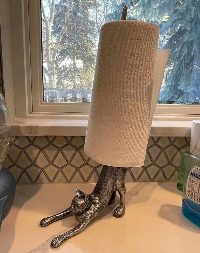 Yoga Cat Paper Towel Holder