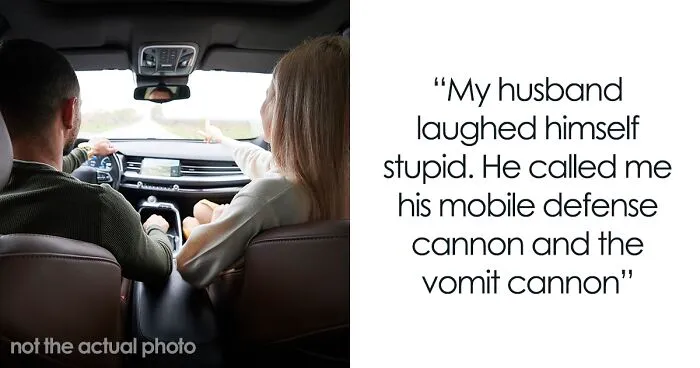 Pregnant Woman Gets Carsick Just As An Aggressive Driver Pulls Up Next To Her Window