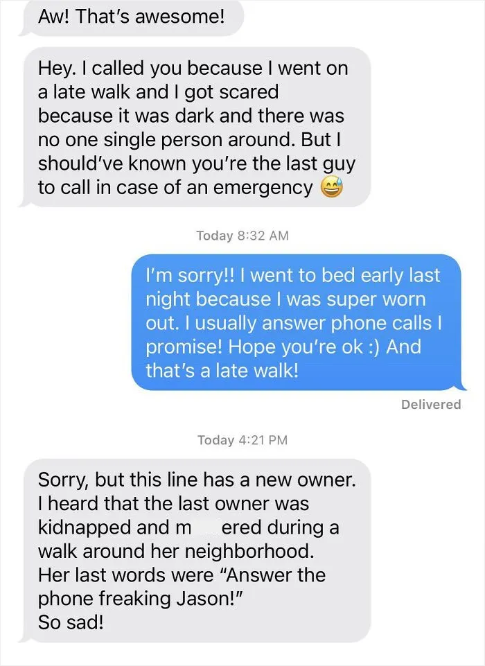 This Is What I Get For Not Answering My Phone…