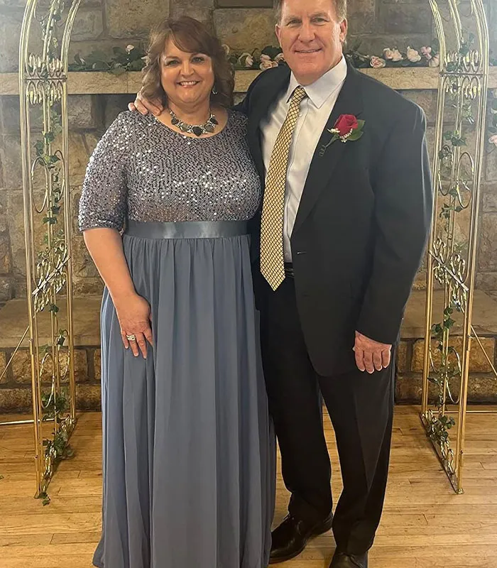 Shine All Night: <span Style="Font:inherit;color:#d74b1f;"> Sequin A-Line Maxi</Span> - Crew Neck & Half Sleeves For Evenings!