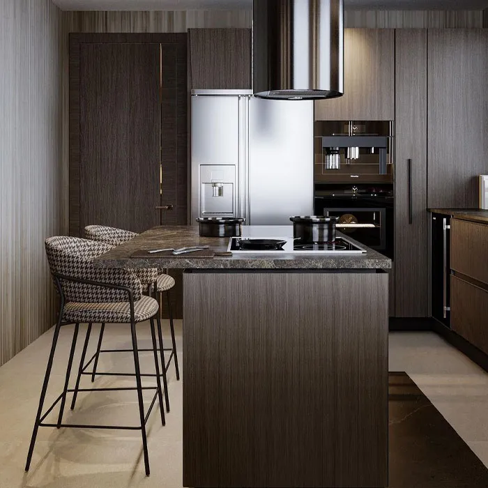 Go Moody With Modern Dark Brown Kitchen Cabinets