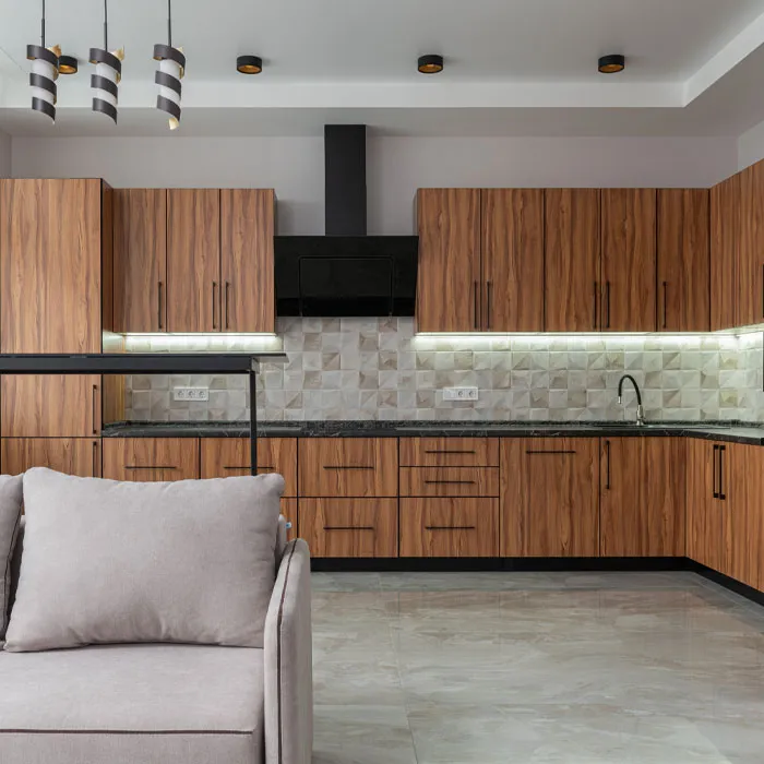Introduce Dark Brown Kitchen Cabinets In A White Kitchen