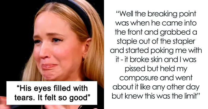 Person Keeps Getting Bullied At Work, Makes The Bully Cry When They Stand Up For Themselves