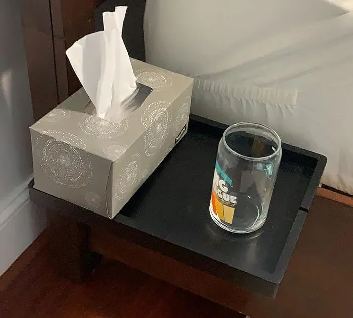 Clip-On Convenience: <span Style="Font:inherit;color:#d74b1f;"> Bedshelfie Nightstand Shelf </Span>- Sweet Dreams, Handy Storage!