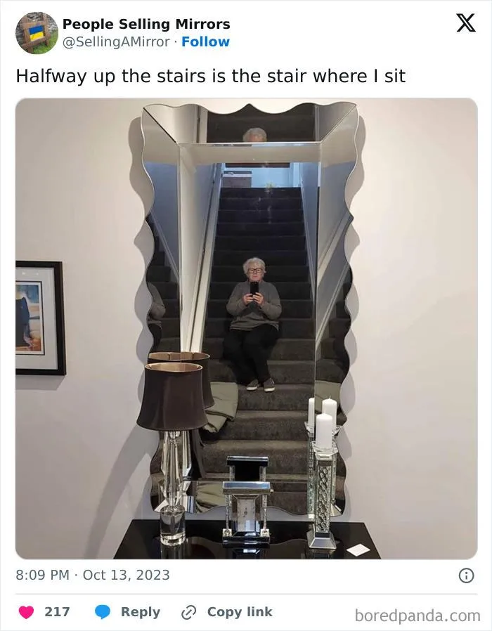 This Page Shares Pics Of People Trying To Sell Mirrors, And It's Comedy Gold (40 New Pics)