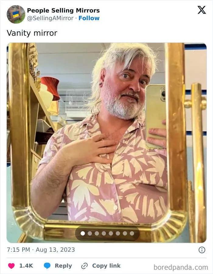 This Page Shares Pics Of People Trying To Sell Mirrors, And It's Comedy Gold (40 New Pics)