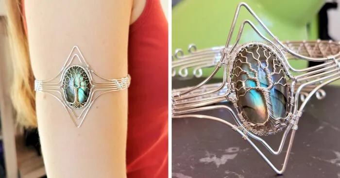 I Made An Elven Tree Armband With Labradorite Gemstone