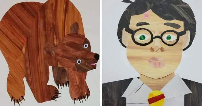 I Made Eric Carle-Style Book Art For My Most Popular Elementary School Bulletin Board (22 Pics)