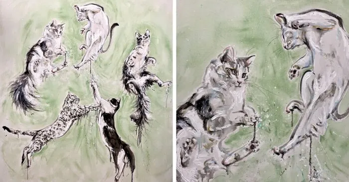 I Created The Largest Cat Painting In The World