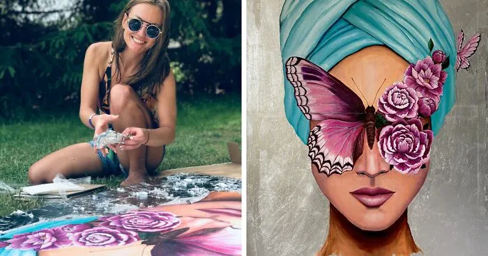You Won't Believe It, But I Started Painting During The Pandemic, And Came Up With A Project "Butterfly Woman"