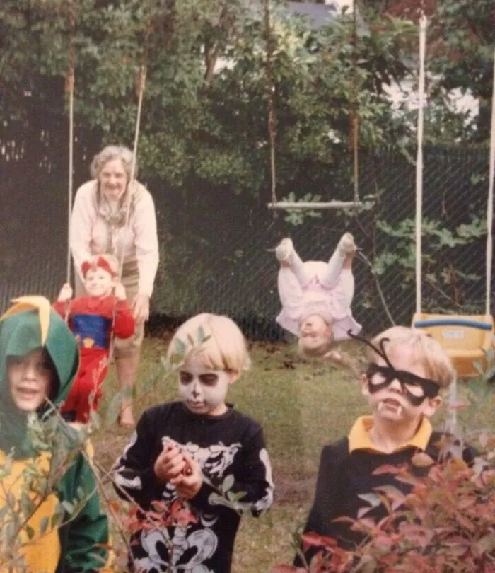 Halloween 1989, mi hermanita a punto de tener un mal día