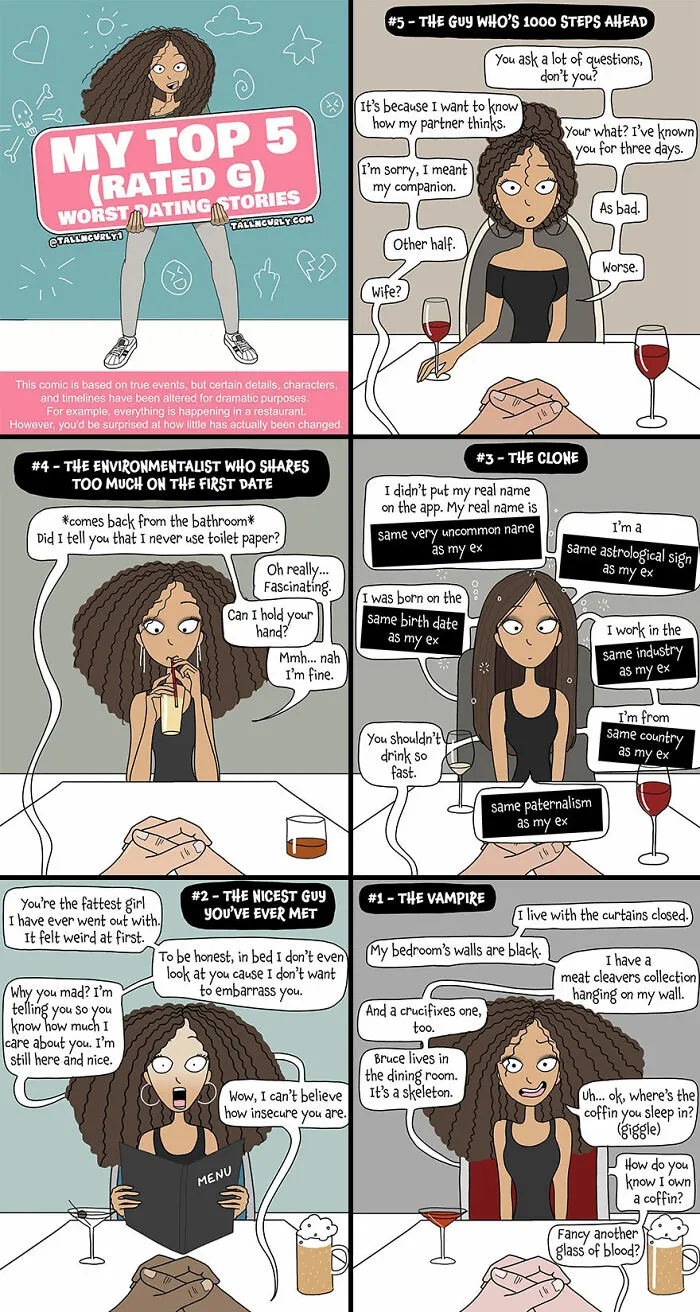 20 New Comics About Struggles In A Girl’s Life That You Might Relate To By “Tall N Curly”