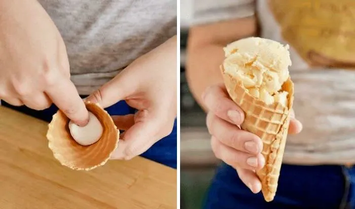 Pongo un malvavisco en el cucurucho de helado de mis hijos para que luego no gotee