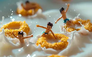 Enchanting Micro-Adventures: 10 Images That I Created With AI Of A Giant Food Galaxy