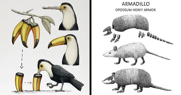30 Nonsensical Scientific Illustrations Of Wildlife By Tim Andraka