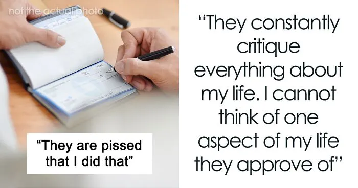 Person Writes A Check As A Refund For What Their Parents 'Wasted' On Them, Then Kicks Them Out